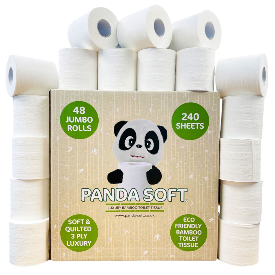 48 x Bamboo Toilet Rolls £25.00 Free 24Hr Delivery Panda Soft 3 Ply